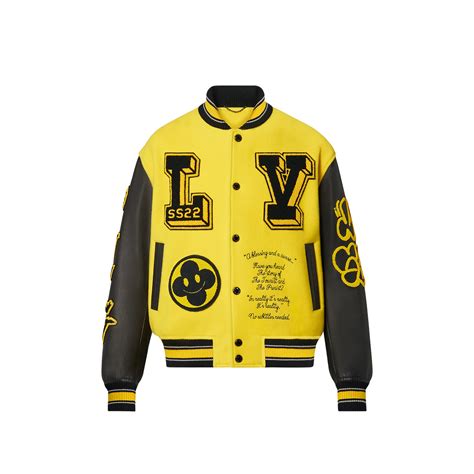 lv black varsity jacket|louis vuitton embroidered varsity jacket.